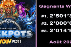 3 méga jackpots WowPot Gagnés en août 2024